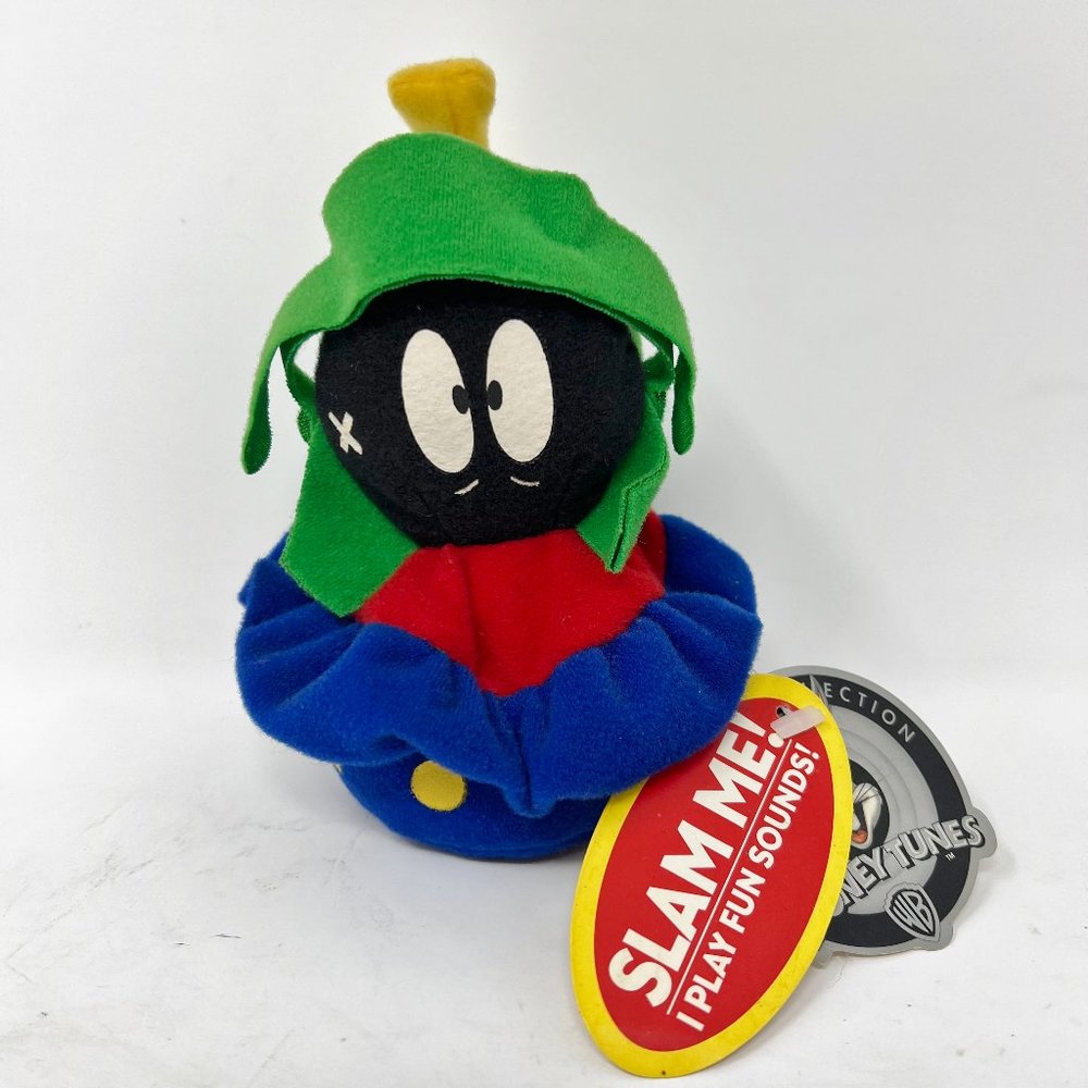 Looney Tunes Plush 1998 “Marvin the Martian” Slam Me Toy w/ Tags No Sound